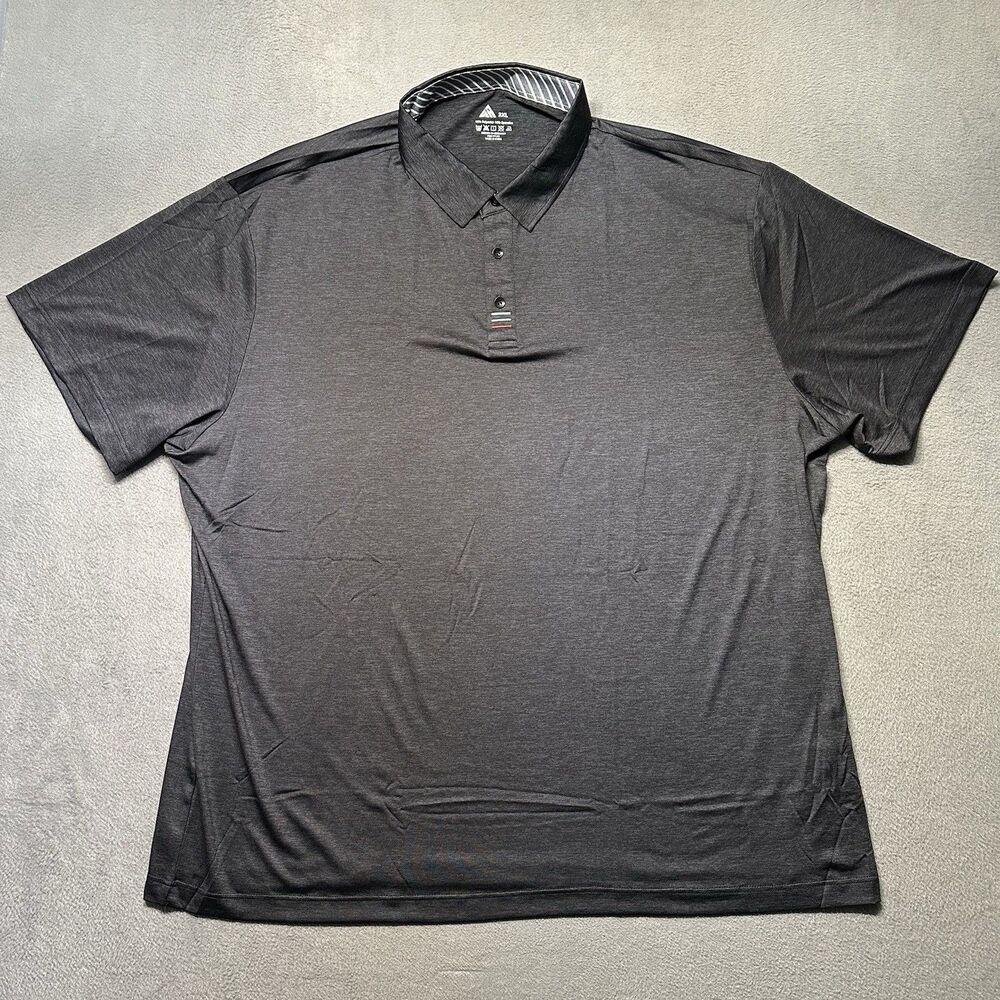 SPEEDRUN ZITY Mens 3XL Golf Polo Shirt Gray Stretch Moisture Wicking Outdoor